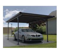 Carport en Aluminium Verona 5000 - CHALET & JARDIN - Gris - Polycarbonate double paroi - Résistant