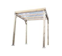 - Carport En Bois Autoclavé Toit Plat Couvert