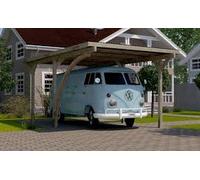 Carport en Bois avec arche simple 3,0 x 5,0 m - WEKA Lous Arc