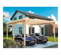 Carport En Bois Lamellé-Collé Nîmes 800 X 400 Cm - Maderland Multicolore
