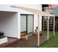 Carport Mural Adossable 15,00 m² – Pin Sylvestre – Structure en Bois – Sans Couverture