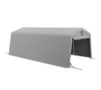 Carport - Outsunny - acier galvanisé robuste PE haute densité 150 g/m² imperméable anti-UV - 6,2 x 3,3 x 2,4 m - gris clair