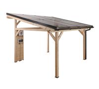 Carport solaire bois 3kWc - Epicéa massif - 3,75 x 3,5m