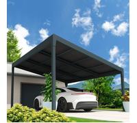 Carport solaire ENERGY 1 pente 5,384x3,515m - 9 panneaux + LED