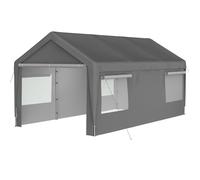 Carport tente 3x6 m, garage voiture hiver étanche, abri de voiture extérieur pour SUV, bateau, moto, avec fenêtres enroulables
