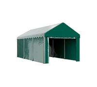 Carport tente de garage 3 x 6 m abri voiture exterieur avec 2 portes enroulables PE vert