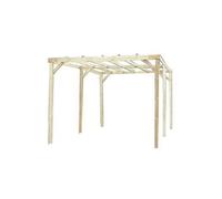Carport traité autoclave 15 m² sans couverture Habrita car3050a2 G