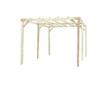 Carport traité autoclave 15 m² sans couverture Habrita car3050a2 G