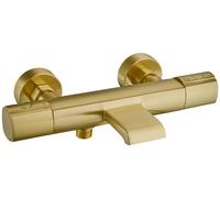 Carra mitigeur bain-douche thermostatique or brossé Essebagno