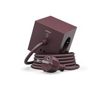 Square 1 - Avolt x Bauhaus Cube de prises avec USB-C édition exclusive Mulberry Red dfp Design - 7350103841219