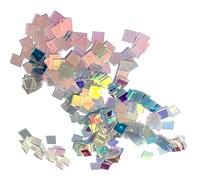 Carré acrylique irisé - Lot de 100 panneaux colorés, plaques acryliques irisées à double face | pour artisanat, exposition artistique, oeuvres d'art, fête, mariage, U