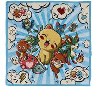 Carré de tissu jacquard 47x47 cm polyester motif manga CATIMINI bleu