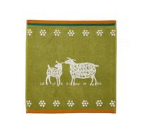Carré éponge imprimé en Jacquard de Coton, Mouton, 50 x 75 cm, Coucke