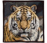Carré jacquard polycoton 47x47 cm FÉLIN Gold
