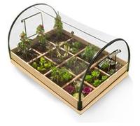 IDMarket - Carré Potager 12 Compartiments + Housse Serre châssis