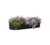 Outsunny - Jardinière - Acier coloré - 150x62x30cm - Noir