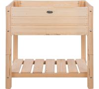 Carré potager en bois naturel S - L 40,6 x l 78,8 x H 78 cm - Beige