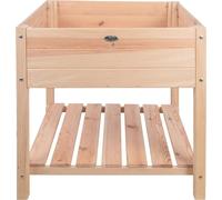 Carré potager en bois naturel XL - L 78,8 x l 78,8 x H 78 cm - Beige