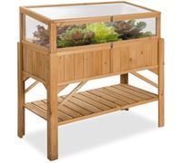 Carré potager - TECTAKE - Jardinière surélevée robuste avec châssis amovible en bois 119 x 57 x 90 cm - Marron