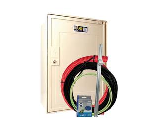 Carré Rouge - Coffret Compteur de Chantier Monophasé 15/30/45A, 9KVA, Pack Complet 15m, Compatible Raccordement ENEDIS, Fabrication Française - 49 x 35 x 20 cm