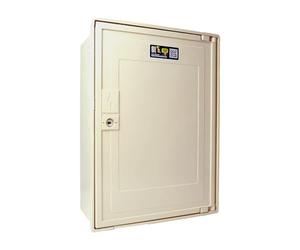 Carré Rouge - Coffret Compteur de Chantier Triphasé 10/30A, 6/18 KVA avec Disjoncteur - Compatible Raccordement ENEDIS, Fabrication Française - 49 x 35 x 20 cm