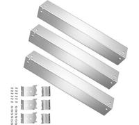 Carreau anti-graffiti - Plaques de recouvrement - Réparation de poêles à frire - Acier moulé léger - 43 x 13 cm - Argent métallisé