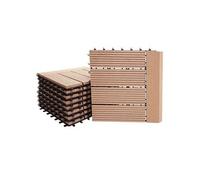 Carreau de sol WPC 11x chaque 30x30cm = 1m² Premium teak linéaire horizontal