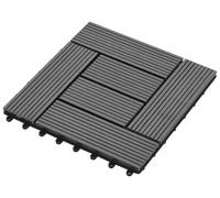 Carreau de terrasse 11 pcs Gris 30 x 30 cm WPC