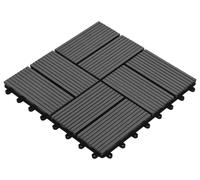 Carreau de terrasse 11 pcs Gris 30 x 30 cm WPC