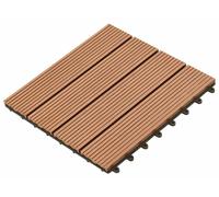Carreau de terrasse 11 pcs Marron 30 x 30 cm WPC