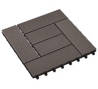 Carreau de terrasse 11 pcs Marron foncé 30 x 30 cm WPC