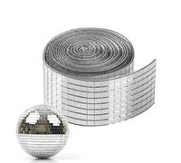 Carreau Miroir Disco | Carreaux Mosaïque Autocollants pour Artisanat | Stickers Réfléchissants Imperméables pour Décoration Sol Murs Plafonds Cuisines Maison