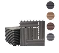 11x carreau WPC Rhone optique bois à 30x30cm premium gris décalé