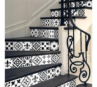 Carreaux adhésifs pour marches d'escalier, lot de 4, dimensions 15 x 105 cm, imitation béton