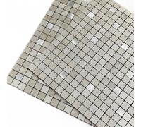 Carreaux de mosaïque adhésifs pour mur, couleur champagne argenté, lot de 10 pièces