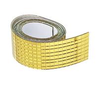 Carreaux de mosaïque autocollants carrés en verre miroir pour loisirs créatifs Doré