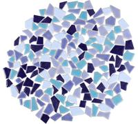 Carreaux de mosaïque en céramique colorés pour loisirs créatifs, formes irrégulières pour décoration d'intérieur, projets artistiques, bleu, 2 x 0,38 x 0,4 cm