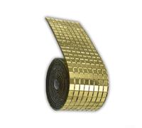 Carreaux de mosaïque en verre - 4 cm x 5 m - Autocollant en forme de boule disco miroir - Auto-flexible - Pour bricolage, fête, mariage - Doré