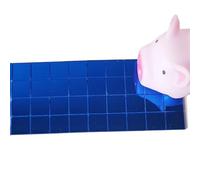 Carreaux de mosaïque Mini miroirs carrés auto-adhésifs en verre véritable, carreaux de mosaïque autocollants for salle bains, bricolage artisanal(Blue,4x30CM,5x5mm)
