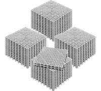 Carreaux emboîtables SucceBuy, lot de 50, gris. Dimensions : 30 x 30 cm. PVC souple. Antidérapants avec trous d'évacuation. Idéaux pour les toilettes, la salle de bains, la cuisine, la piscine et les