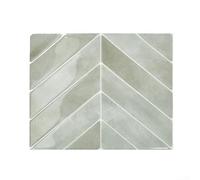 Carreaux muraux 3D classiques à chevrons - Décoration épaisse pour cuisine et salle de bain - Texture époxy haute brillance - Imperméable - Installation rapide - Pas de colle nécessaire (YJC0272)