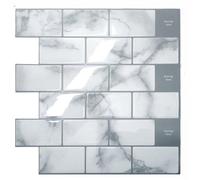 Carreaux muraux 3D noirs 30 x 30 cm, autocollants