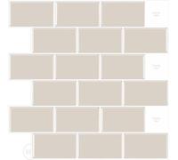 Carreaux muraux 3D noirs 30 x 30 cm, autocollants, pour la cuisine