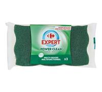 CARREFOUR EXPERT Eponges à Récurer Grattantes Multi-usages - Lot de 3 Eponges Double Face pour Cuisine et Entretien Quotidien - Lot de 4
