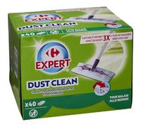 CARREFOUR EXPERT Lingettes Dépoussiérantes x40 - Boîte 300 g - Nettoyage efficace pour tous types de balais et surfaces - Lot de 3