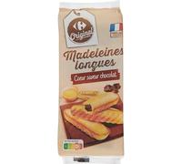 CARREFOUR ORIGINAL - Madeleines Longues Fondantes au Cœur Chocolat, Plaisir Gourmand (240g) - Le Lot De 4