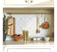 Carrelage Adhésif 20x20cm Bleu Clair Credence Adhesive pour Cuisine Brique,Stickers Muraux Salle de Bains Cuisine Carrelage Adhesif Mural avec Motifs de Carrelage Dalle Pvc Adhesive