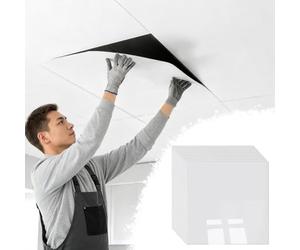 Carrelage Adhesif Mural Blanc Brillant Dalles de Faux Plafond Autocollantes | Carreaux de Crédence Unis Autocollants de 2 mm D'épaisseur, 30x30 cm, Stickers Muraux Imitation Céramique à Faire Soi-même