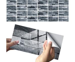 Carrelage adhesif - Stickers Carrelage Auto-Adhésif - Effet Brique - 24pcs - 10x20cm