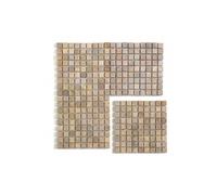Carrelage de mosaïque (Boite de 1m²) / Plaque mosaïque mur et sol en marbre naturel coloris rose mat - 30 x 30 cm - -